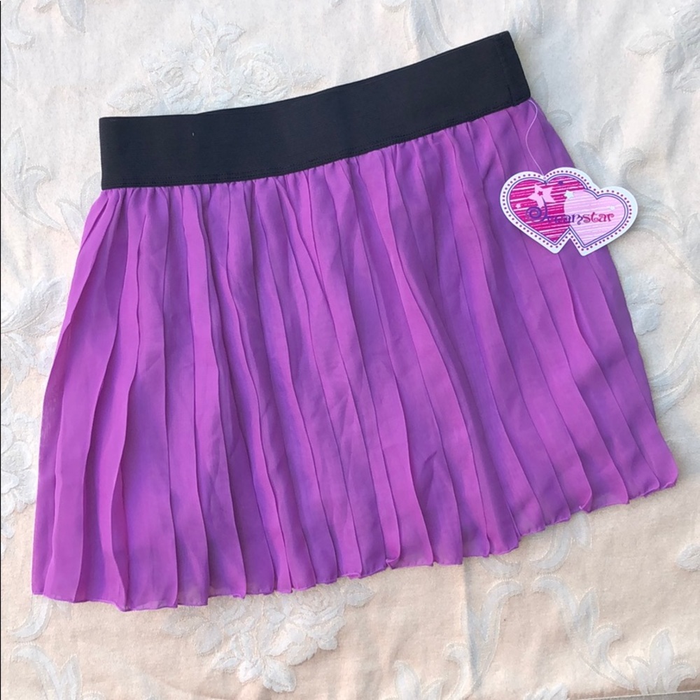 Dreamstar Purple Knife-Pleated Skirt